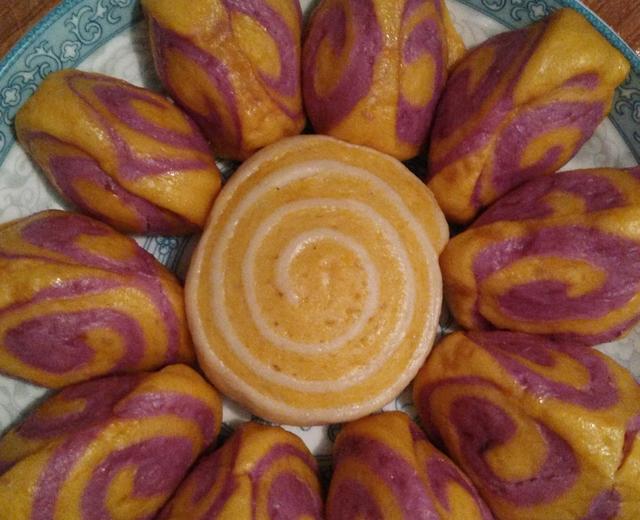紫薯南瓜馒头的做法