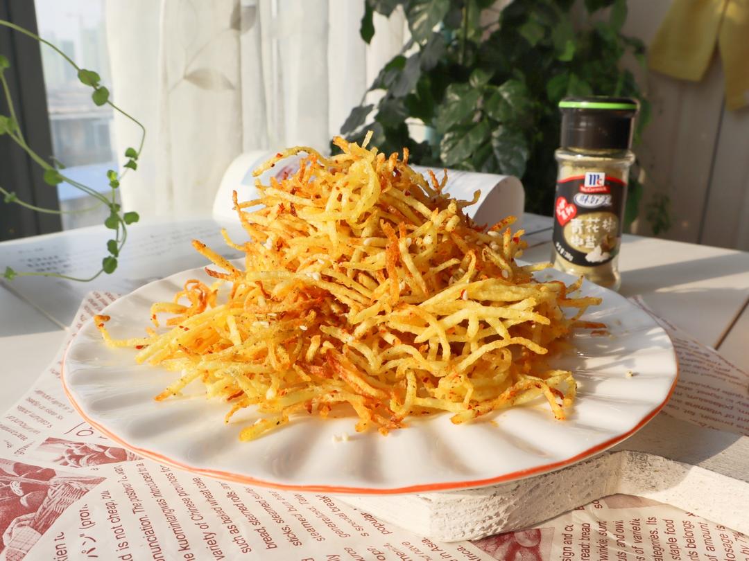 零基础椒麻土豆❗️小零食椒盐土豆丝❗️快手菜下饭小吃，宵夜炸食的做法