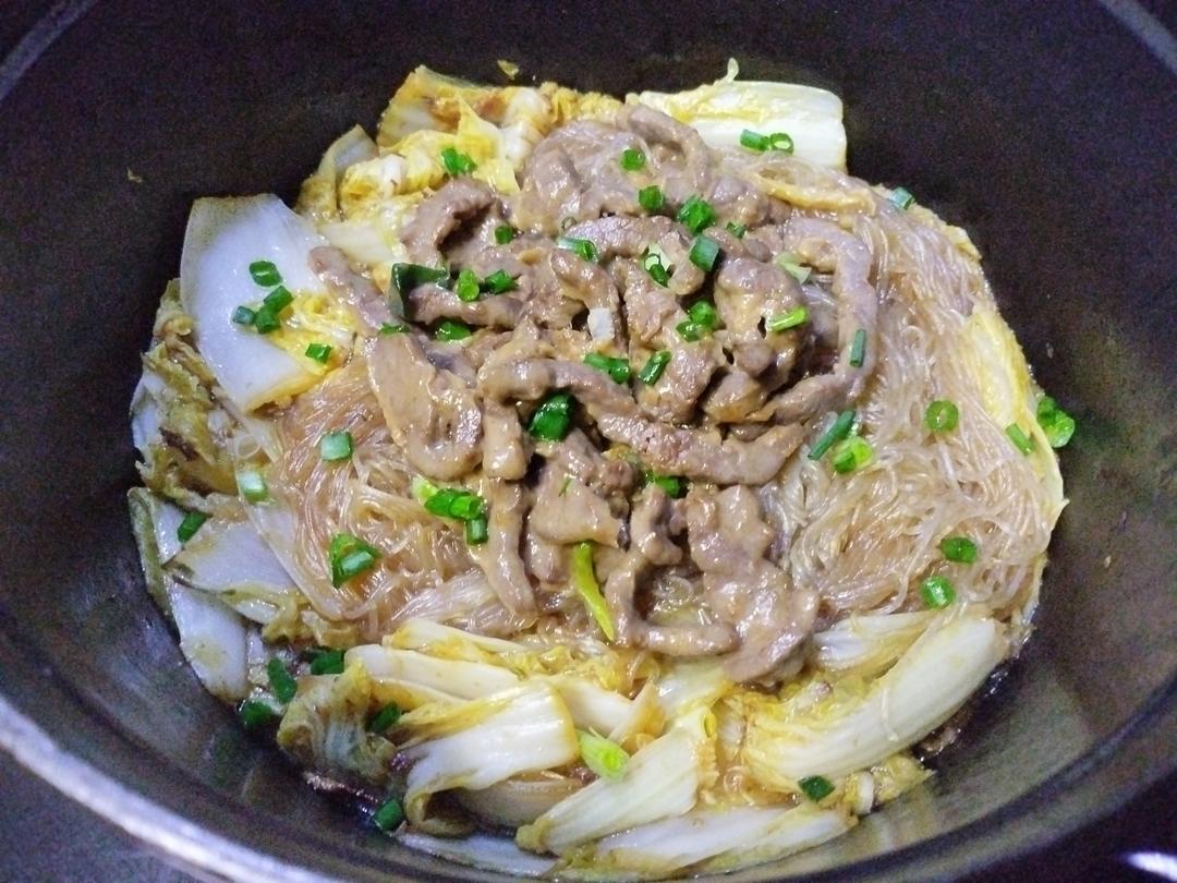 牛肉粉丝白菜煲