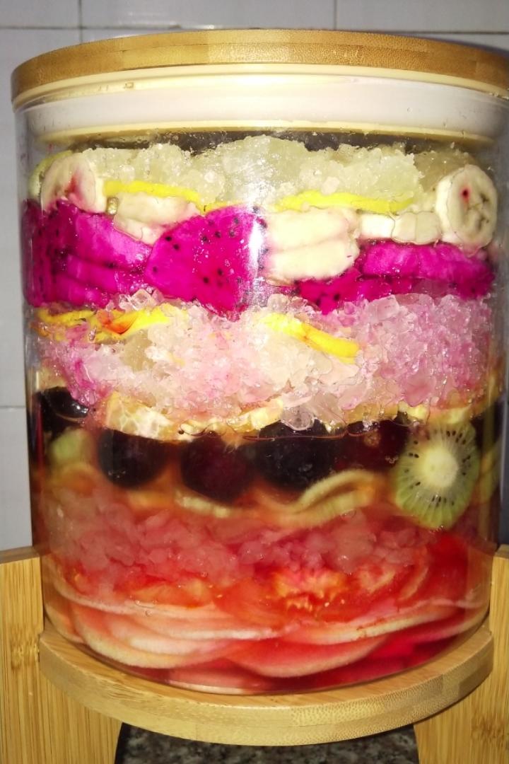 泡泡玄使做的自制混合水果酵素