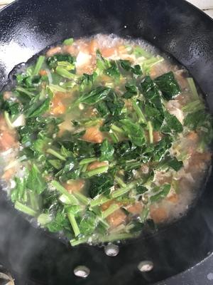 清肠美味的西红柿菠菜豆腐汤的做法 步骤8