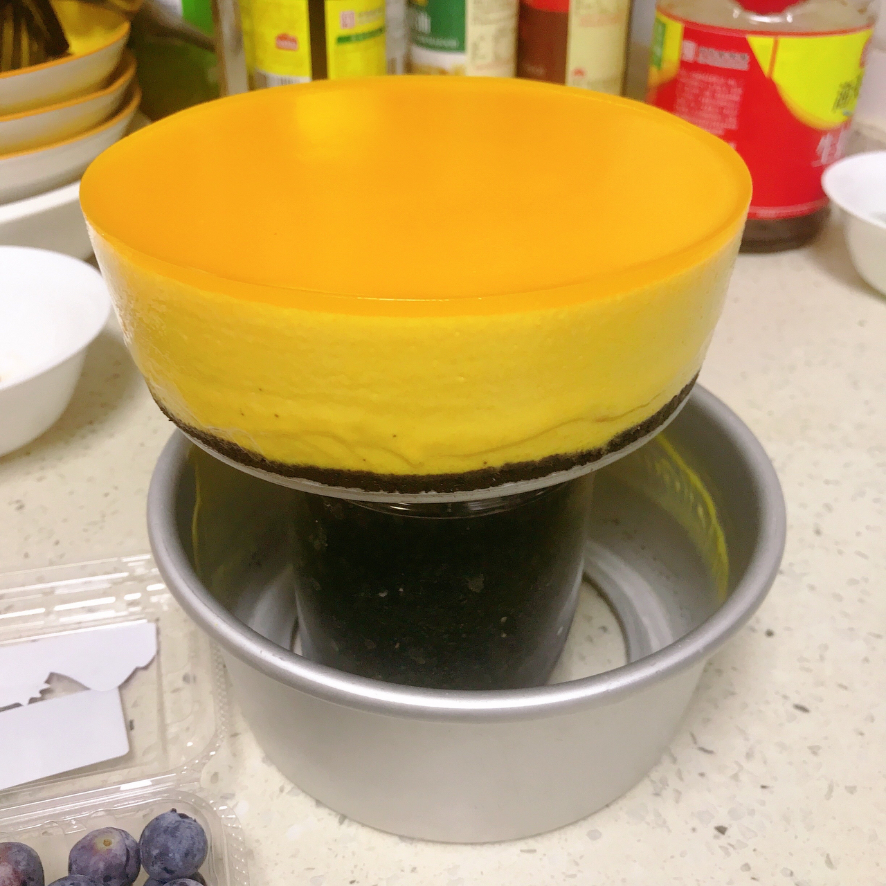 芒果慕斯蛋糕（六寸）的做法 步骤20