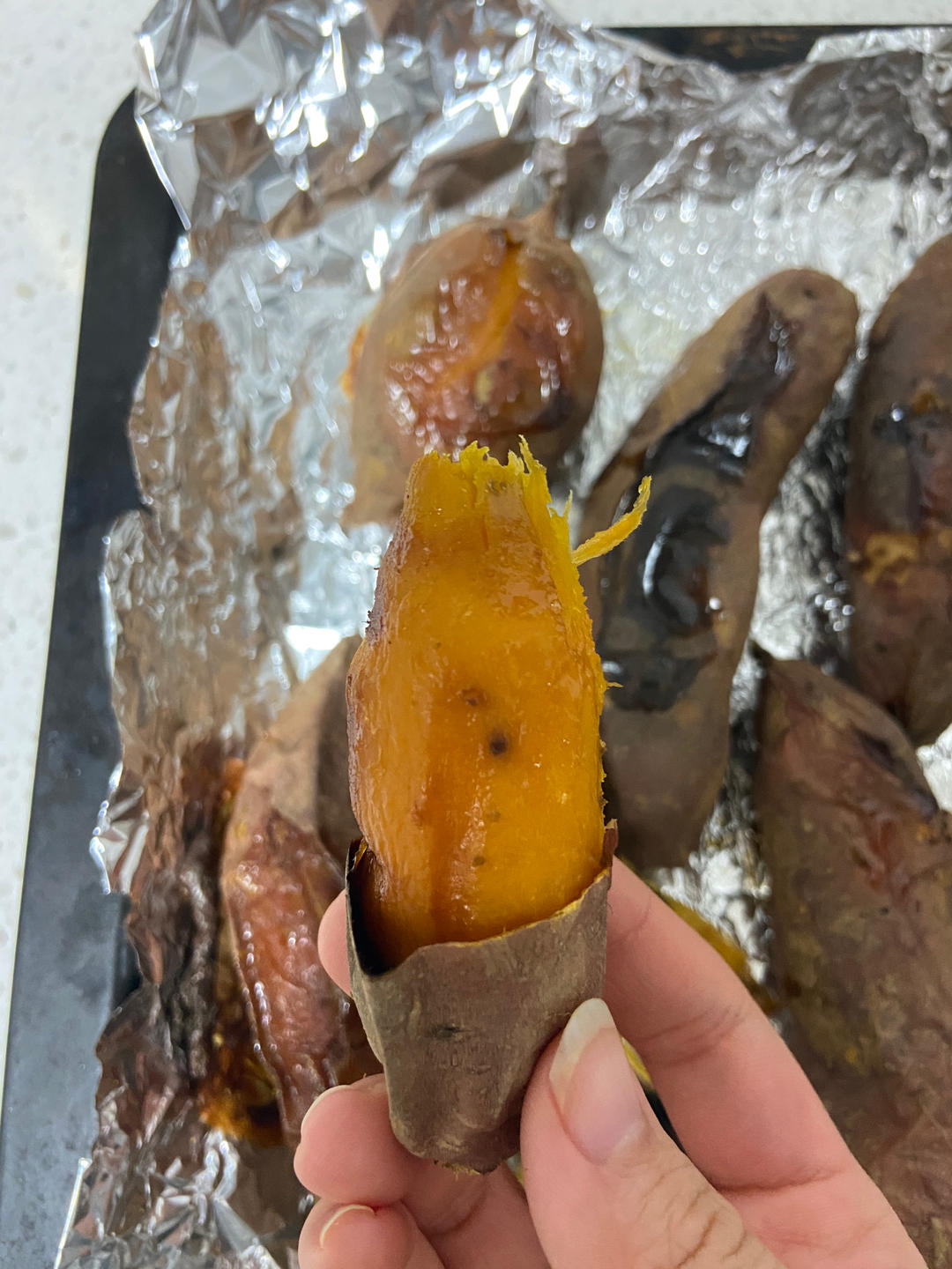 【糯唧唧的烤红薯】糖油四溢皮肉分离外糯里嫩吸溜着吃！