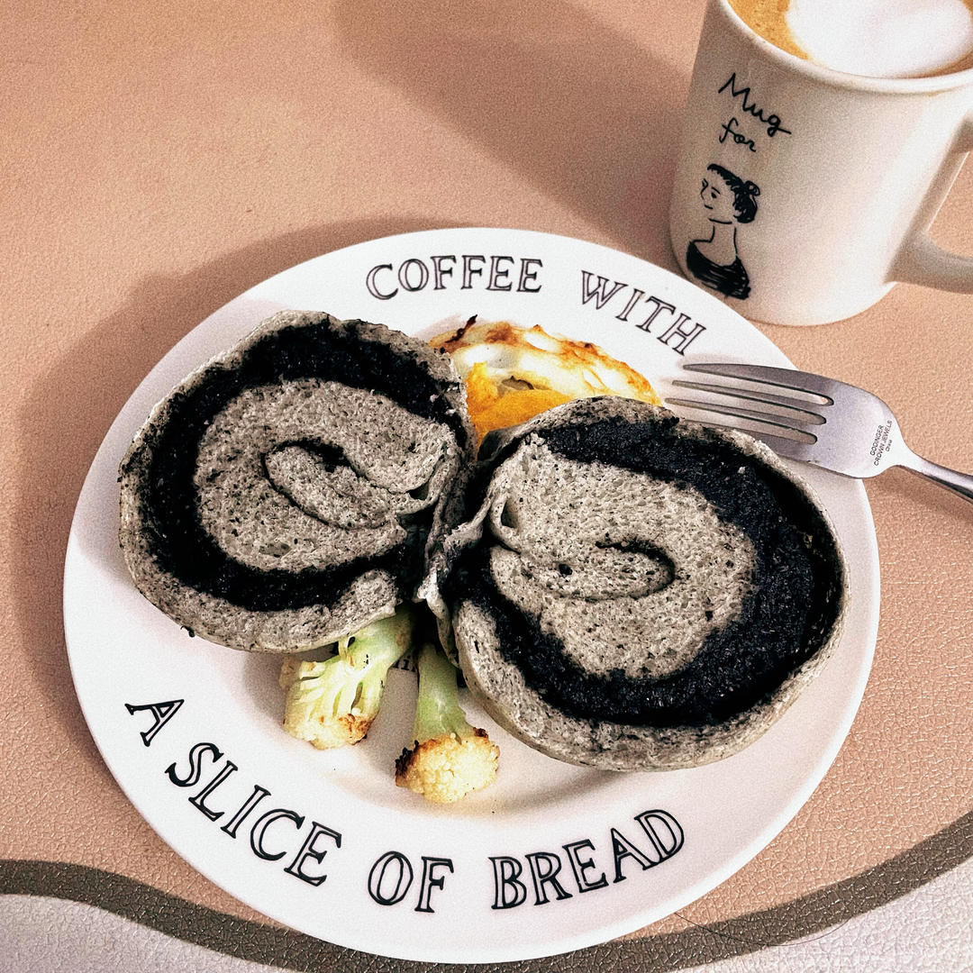 双重黑芝麻贝果🥯低油低糖巨好吃㊙️详细教程