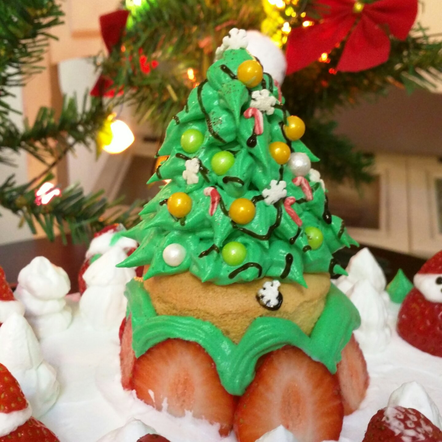 圣诞主题杯子蛋糕