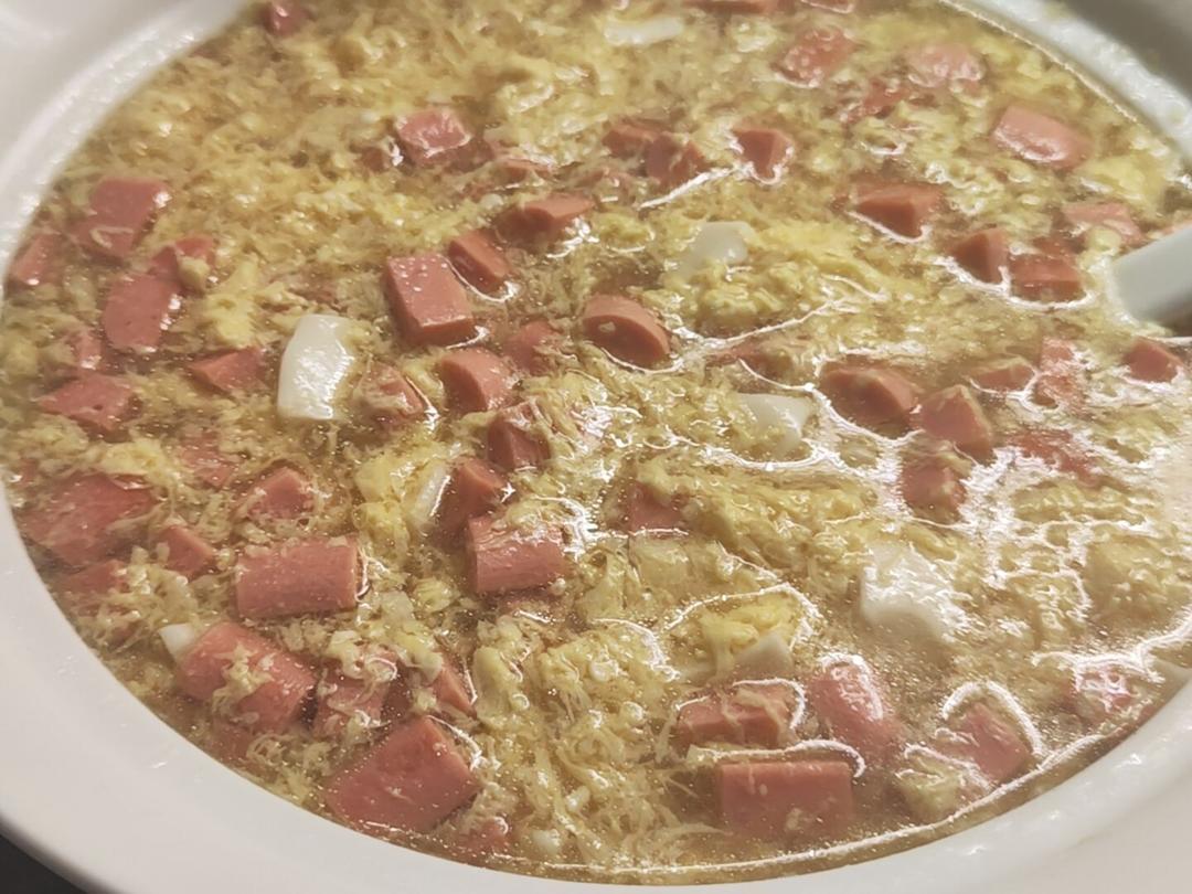 快手低卡营养汤🌿好喝不胖的火腿豆腐鸡蛋汤💯