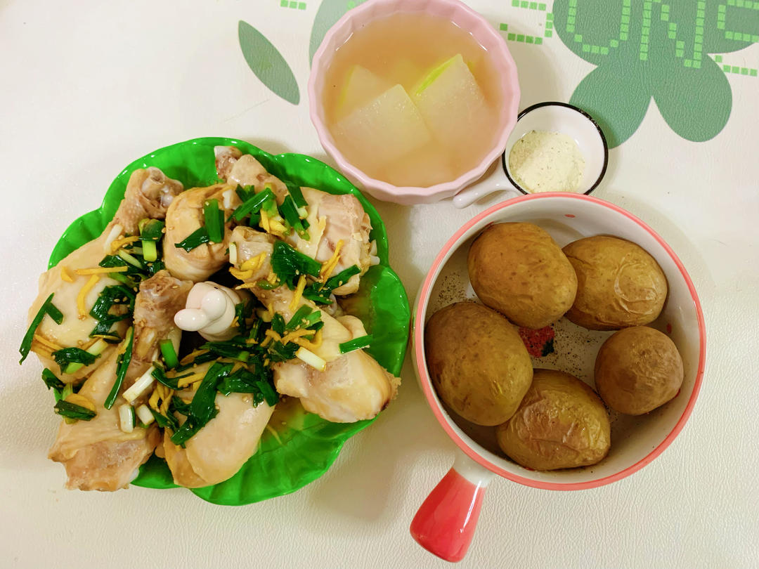 嫩滑葱油鸡腿
