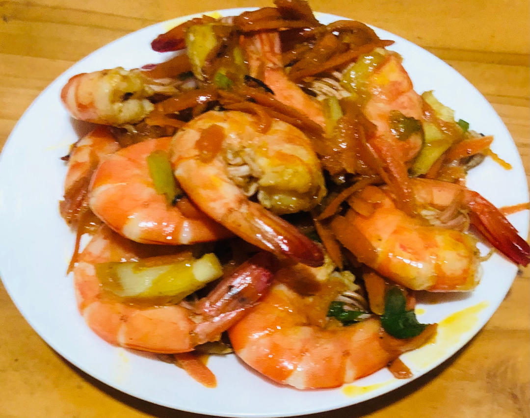 黄酒炒海虾