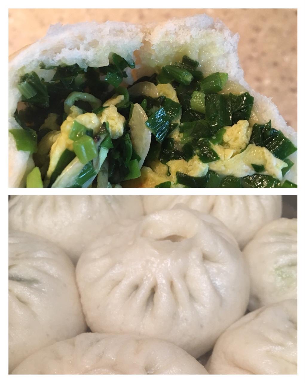 dakianmao做的韭菜鸡蛋素馅大包子