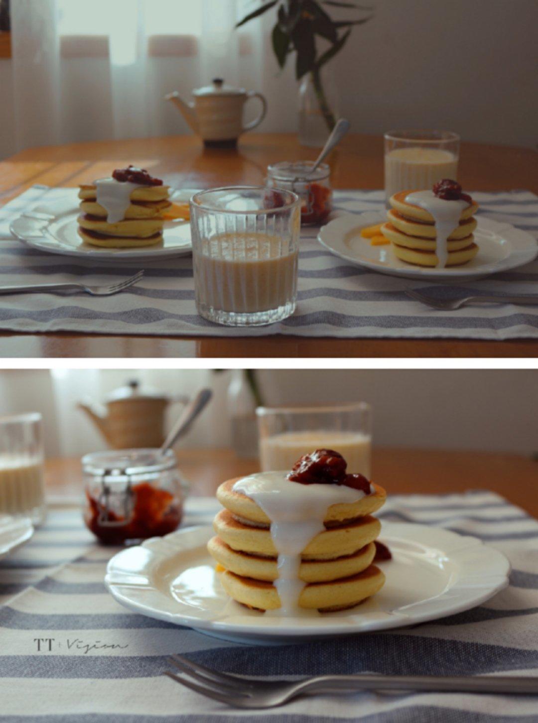 超级简单pancake【无黄油健康版】