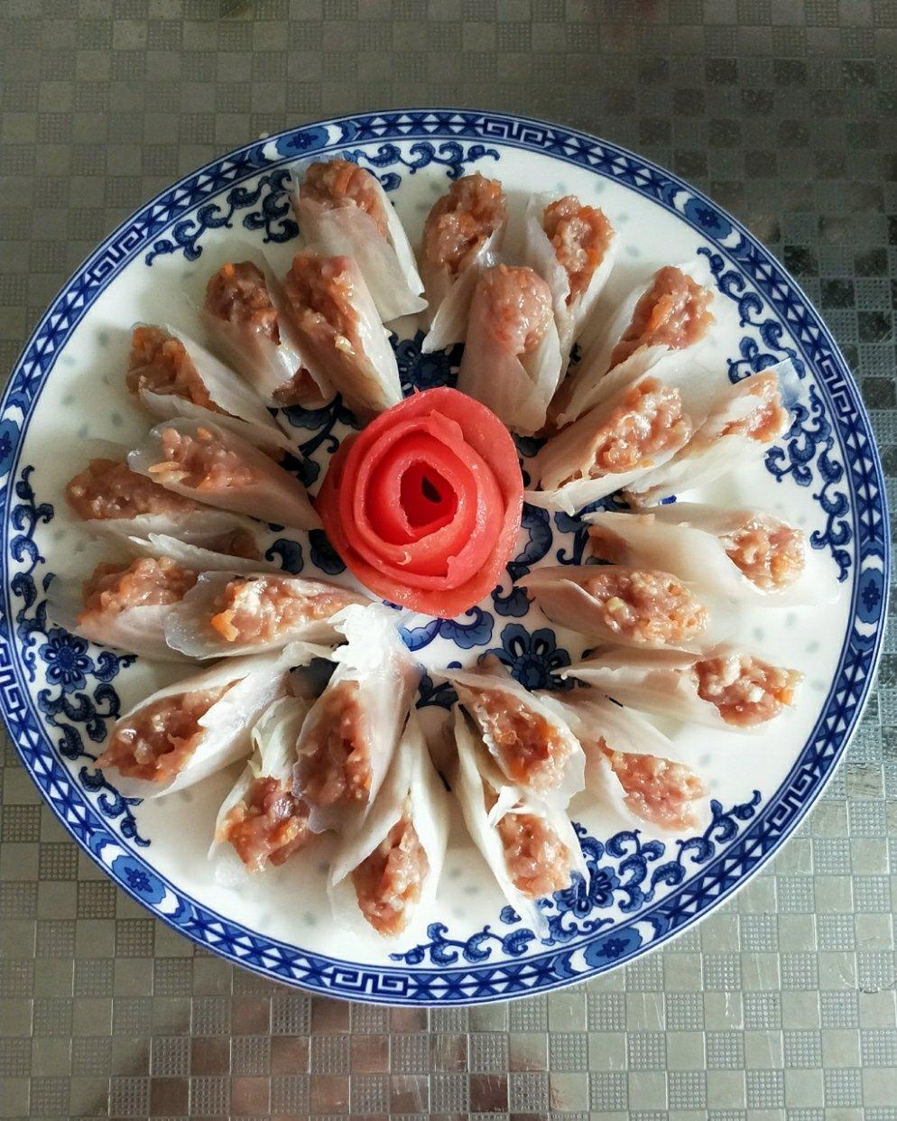 花开富贵（蒸白菜肉卷）