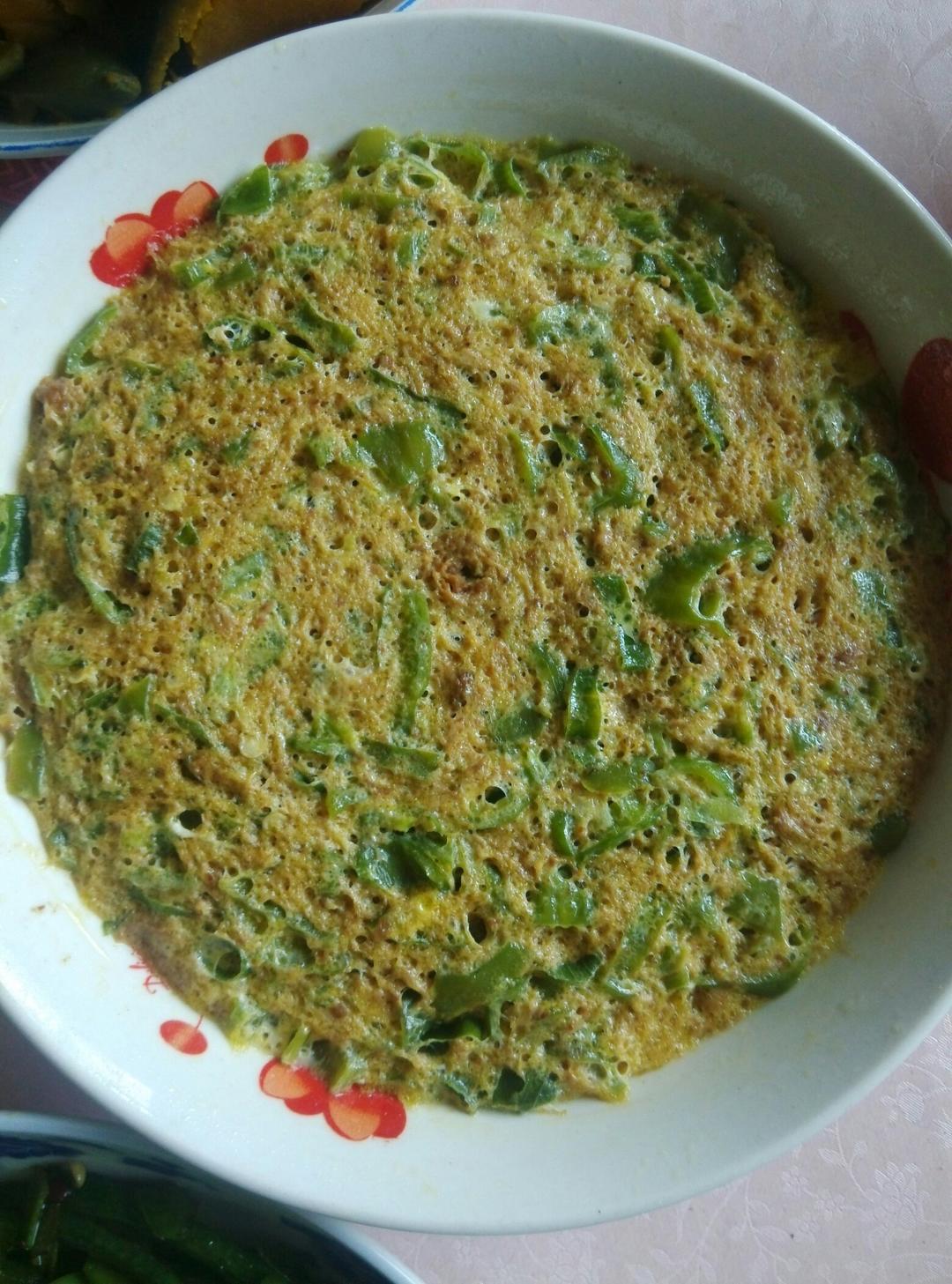 冷月无声s6kx做的鸡蛋辣椒焖子鸡蛋辣椒酱