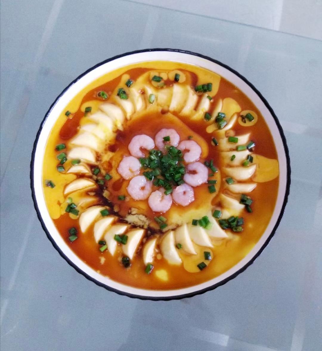 虾仁玉子豆腐蒸蛋/“蒸蒸日上”的年夜饭快手菜