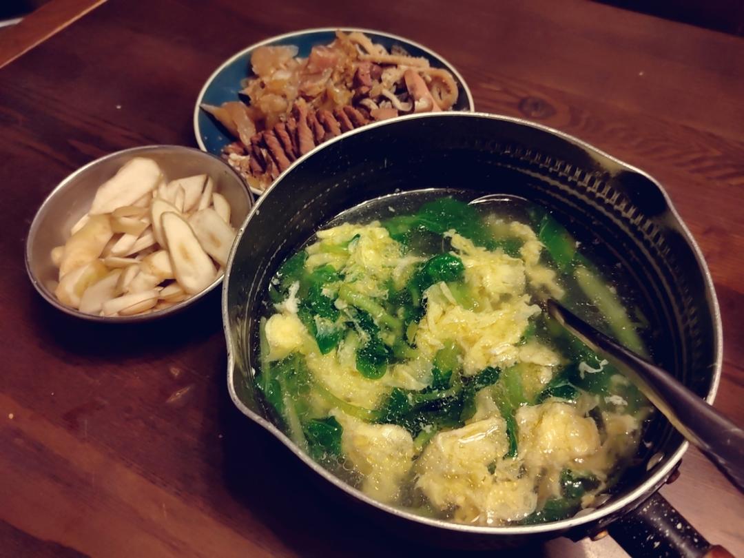 鸡毛菜蛋汤