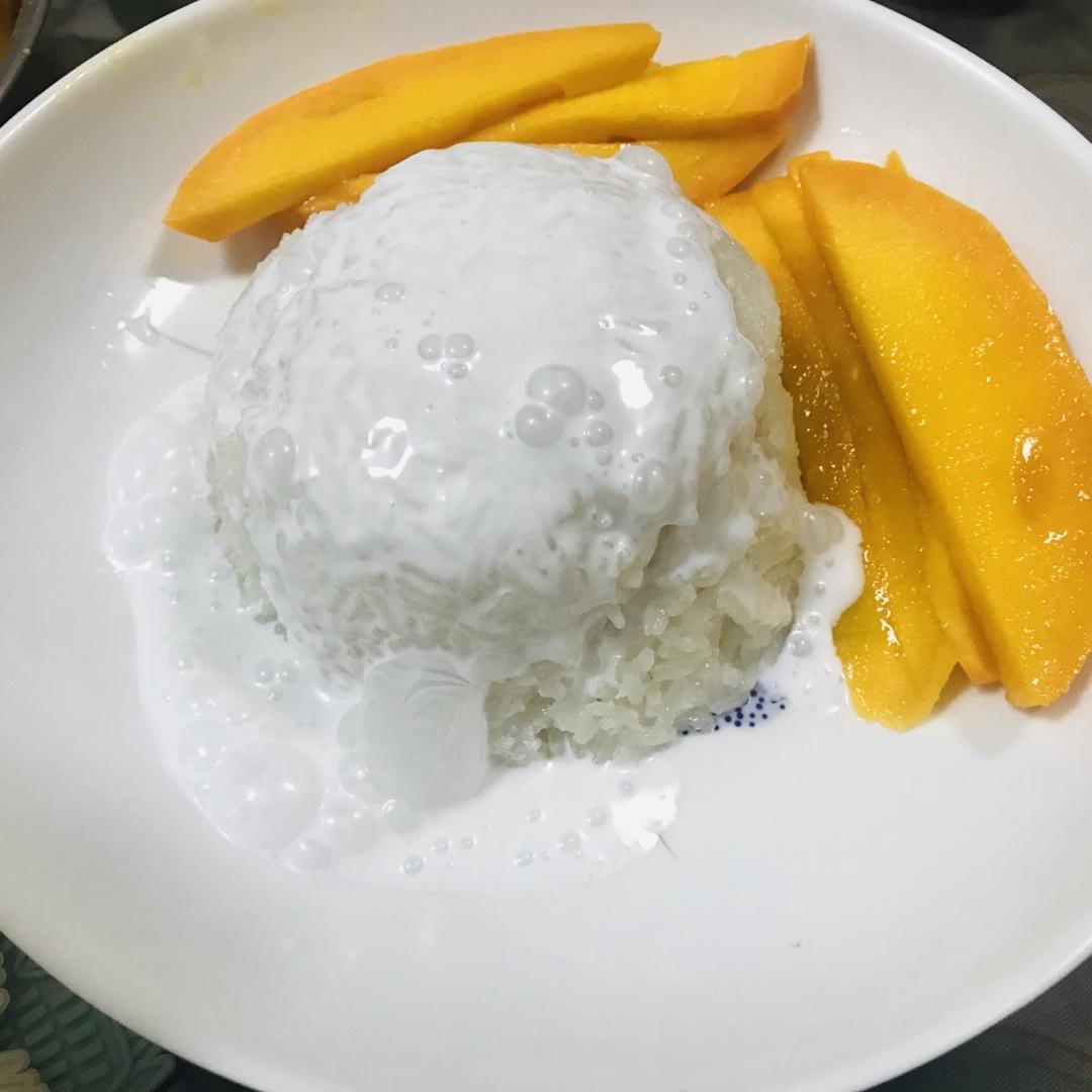 比泰式餐厅更好吃🥭0失败！自制椰汁芒果糯米饭