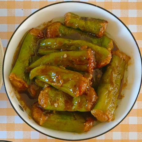 下饭菜肴--青椒酿肉