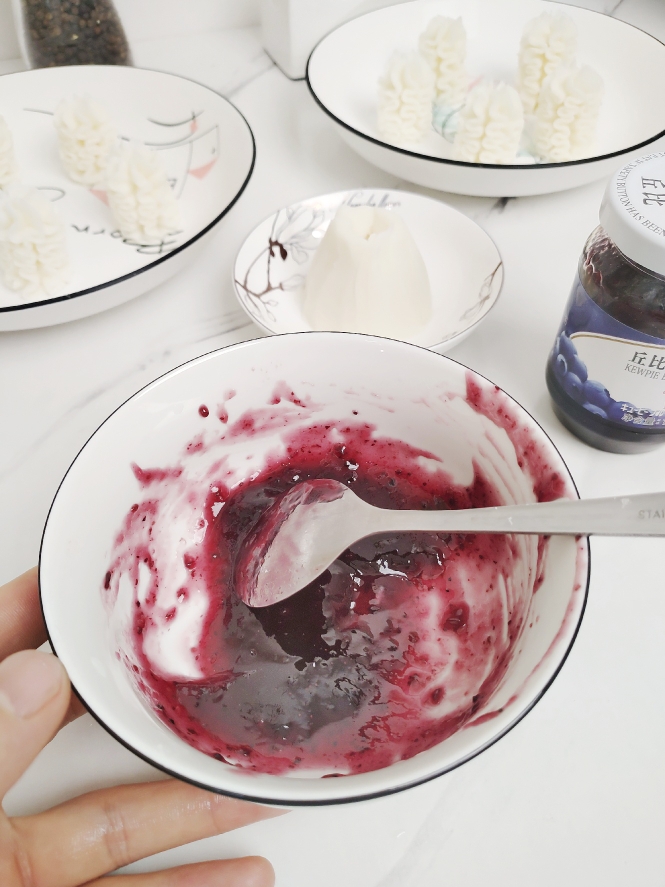 拥有冰淇淋质感的蓝莓山药的做法 步骤15