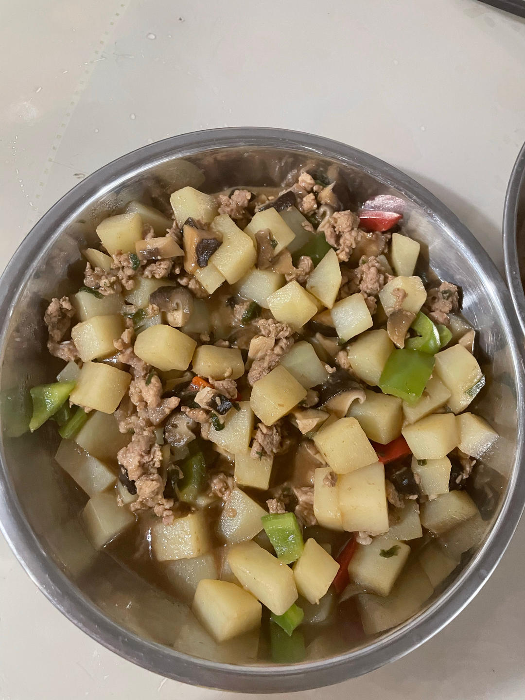 ㊙️香菇土豆肉沫拌饭❗️比外卖还好吃