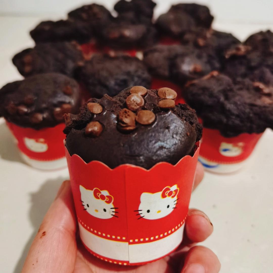 在家做巧克力蘑菇头麦芬蛋糕🍫