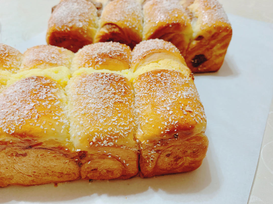 抹茶奶酥小金砖（70%中种吐司）