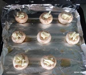 烤蘑菇（椒盐，芝士双烤）的做法 步骤5