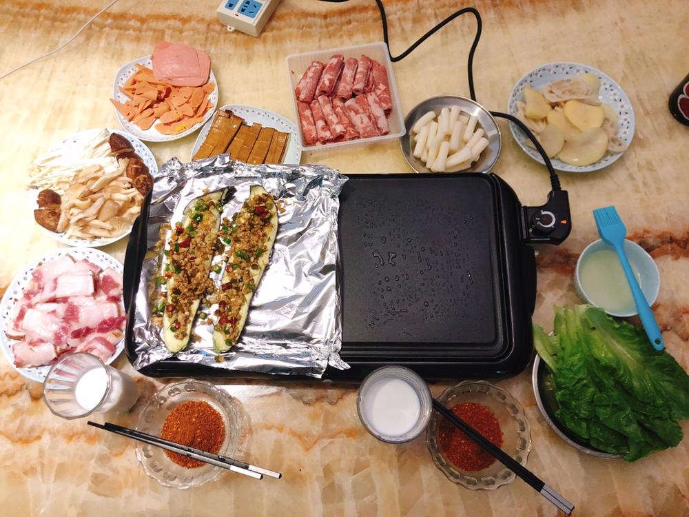 平底锅烤蒜蓉茄子