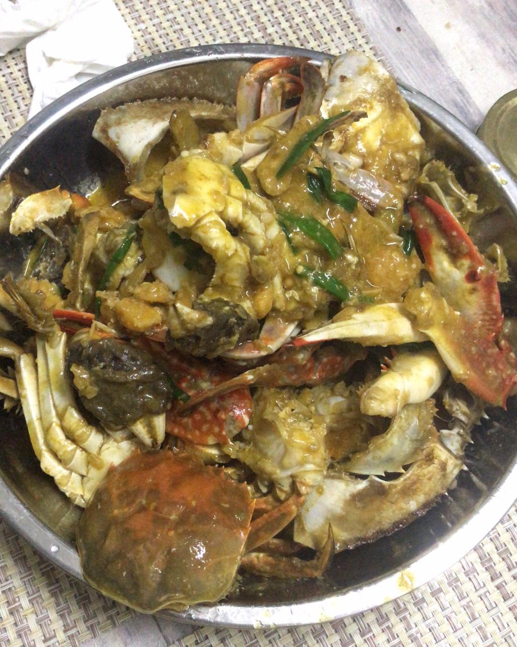 咸蛋黄炒花蟹