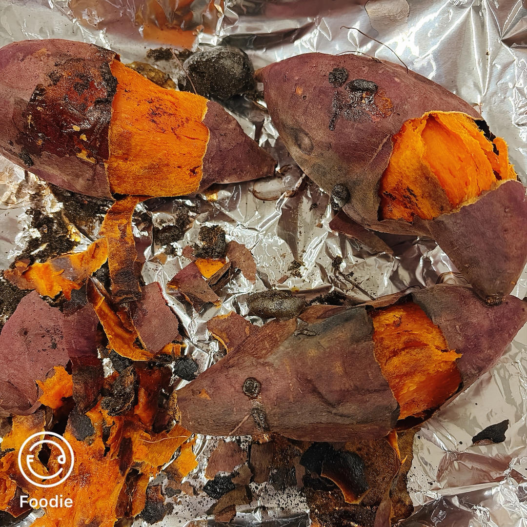 【糯唧唧的烤红薯】糖油四溢皮肉分离外糯里嫩吸溜着吃！