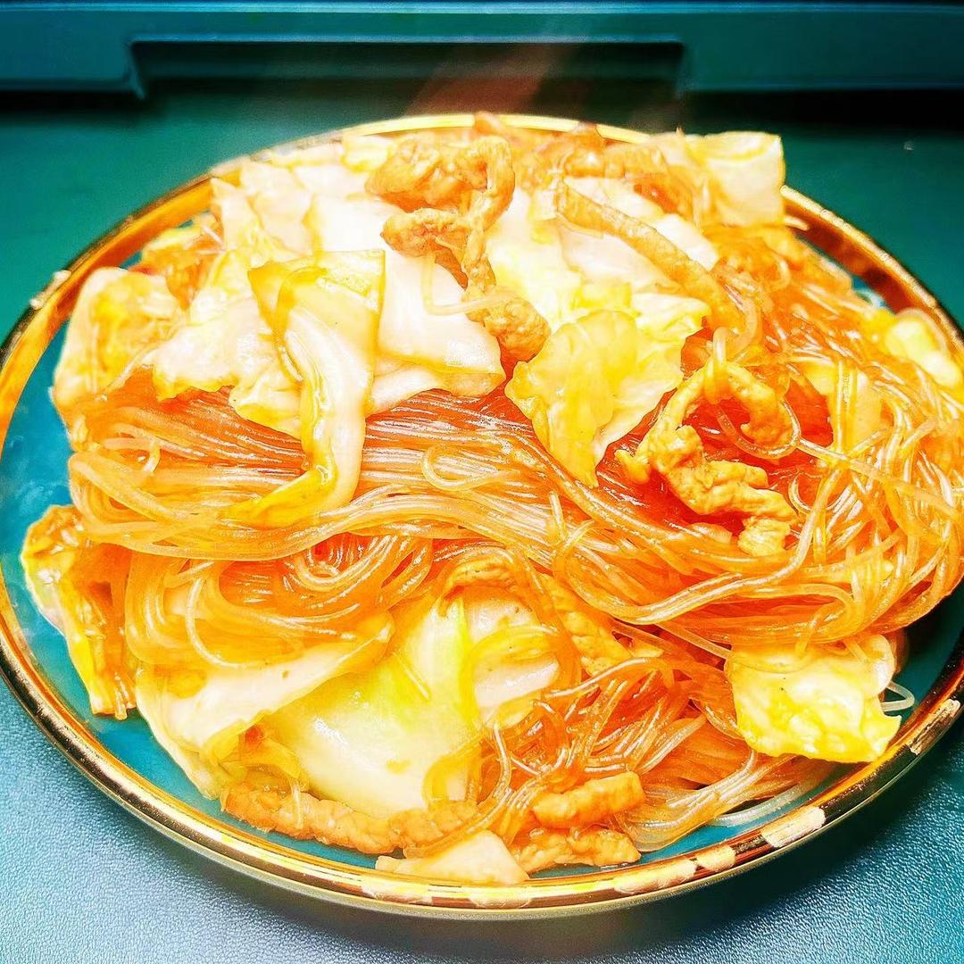 包菜炒粉丝（太太乐鮮鸡汁芝麻香油）