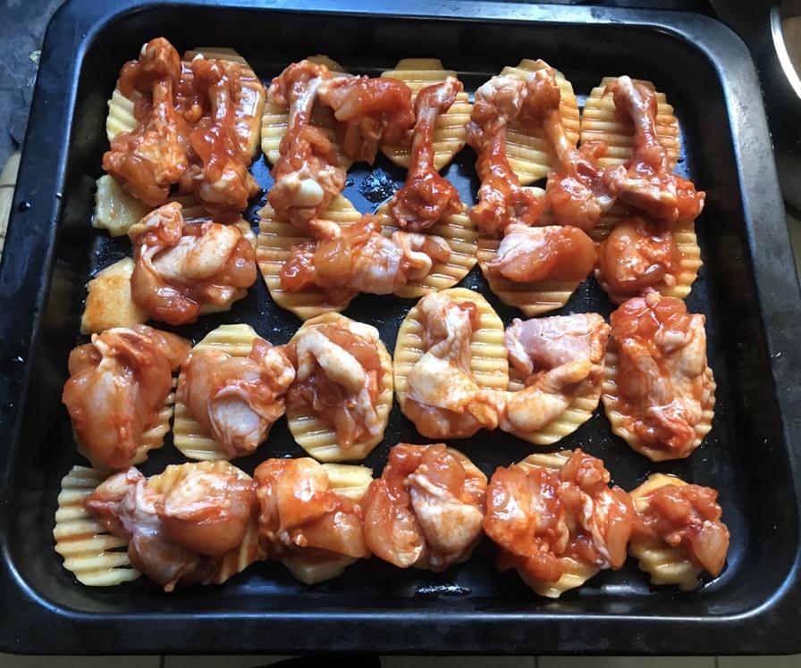 新奥尔良烤鸡腿土豆