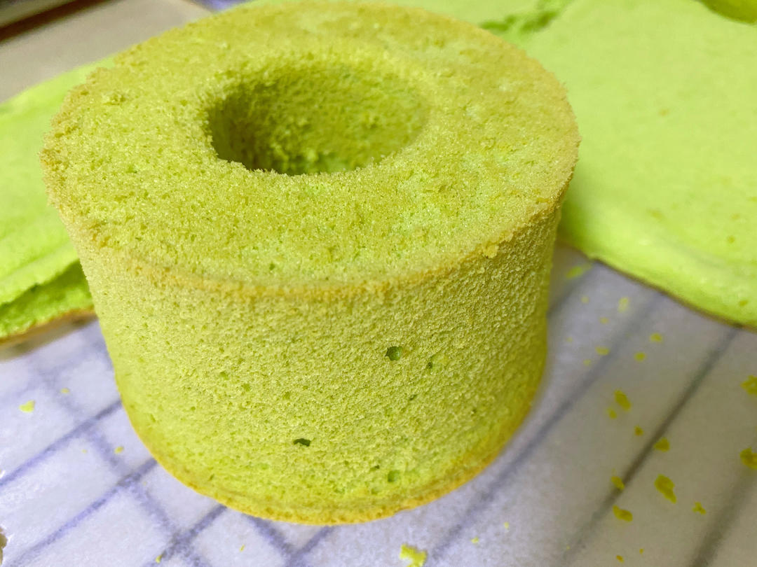 斑斓汁椰浆蛋糕卷（4个蛋，新手自制备用）