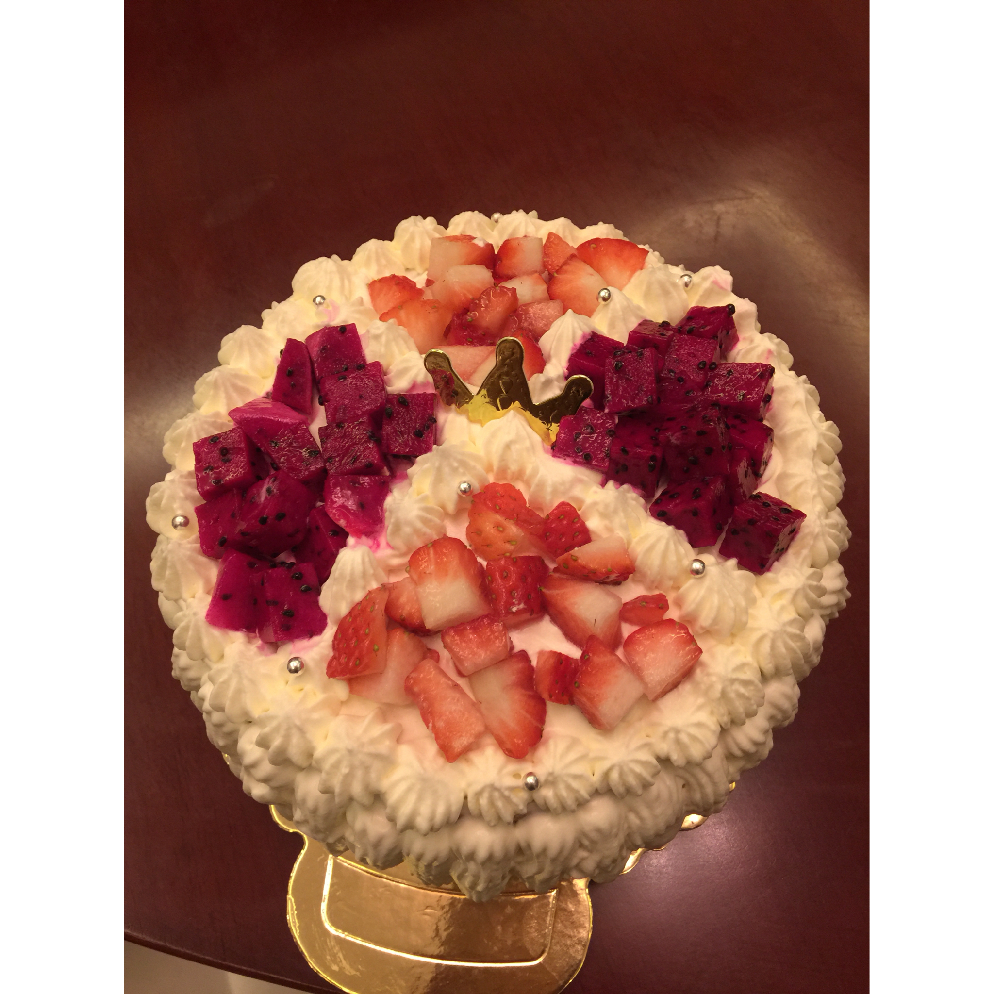 水果花格奶油蛋糕