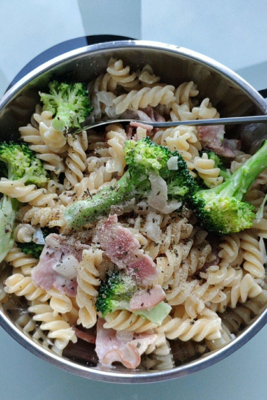 白蘑菇奶油培根意面