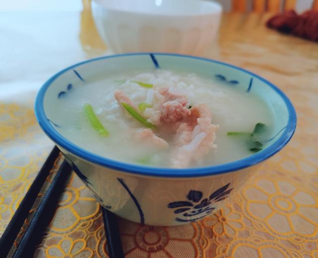 快手猪肉粥的做法