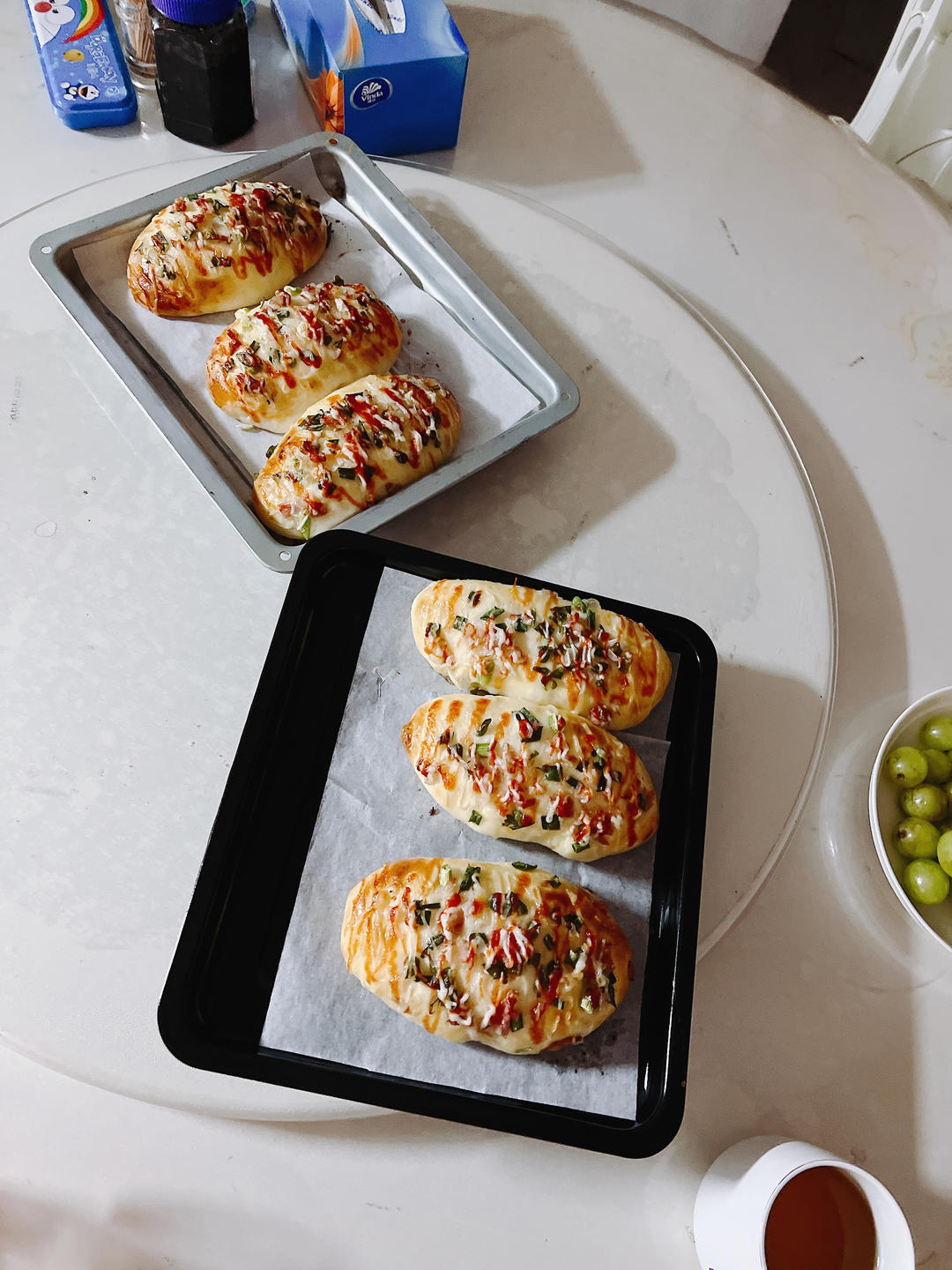 超软日式香葱芝士面包，快速中种法发酵，简易整形方法，新手必做