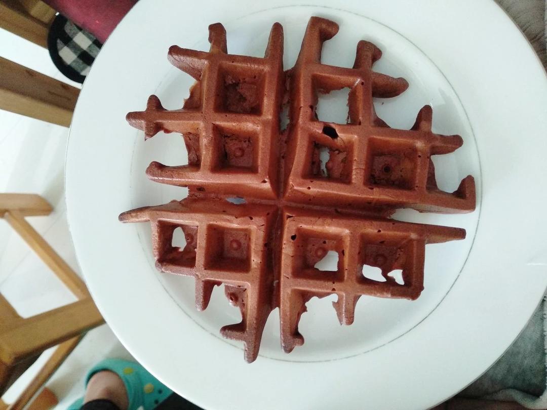 可可糯米华夫饼