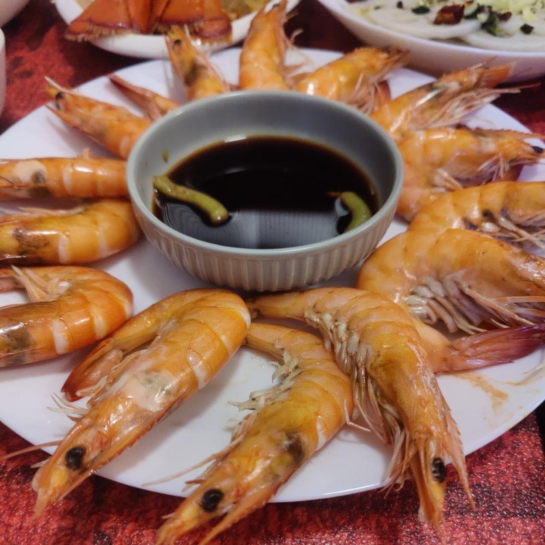 最简单的白灼虾（水煮）盐水基尾虾