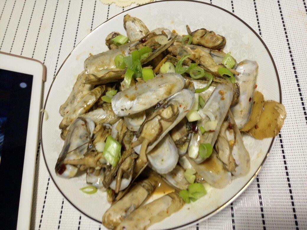 葱爆蛏子