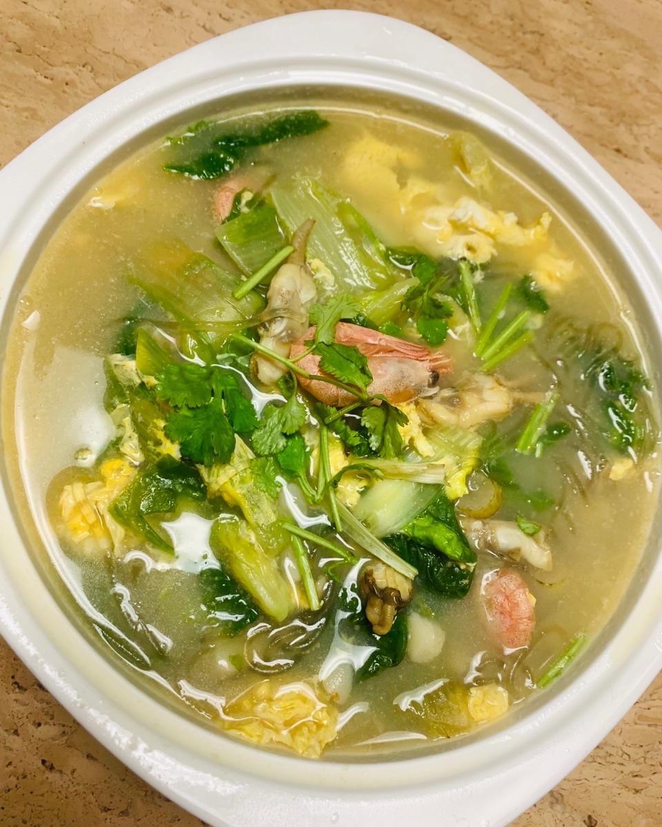 小白菜海鲜汤