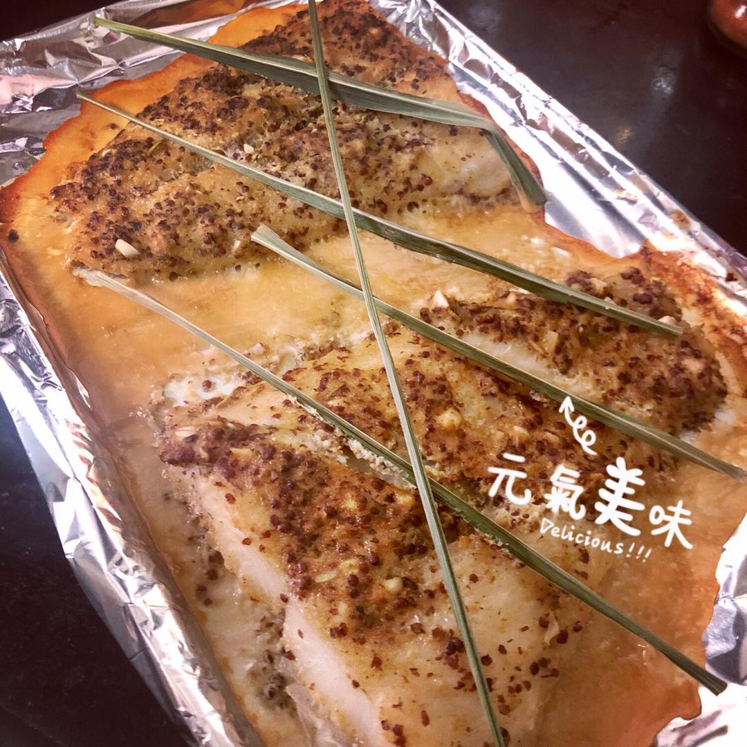 柠檬芥末籽烤龙利鱼