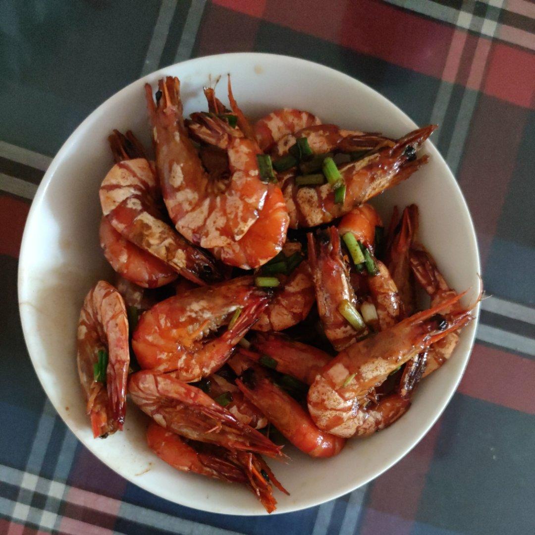 家庭版油爆虾 少油 简单易上手