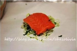 香烤三文鱼&小米--baked salmon and couscous的做法 步骤6