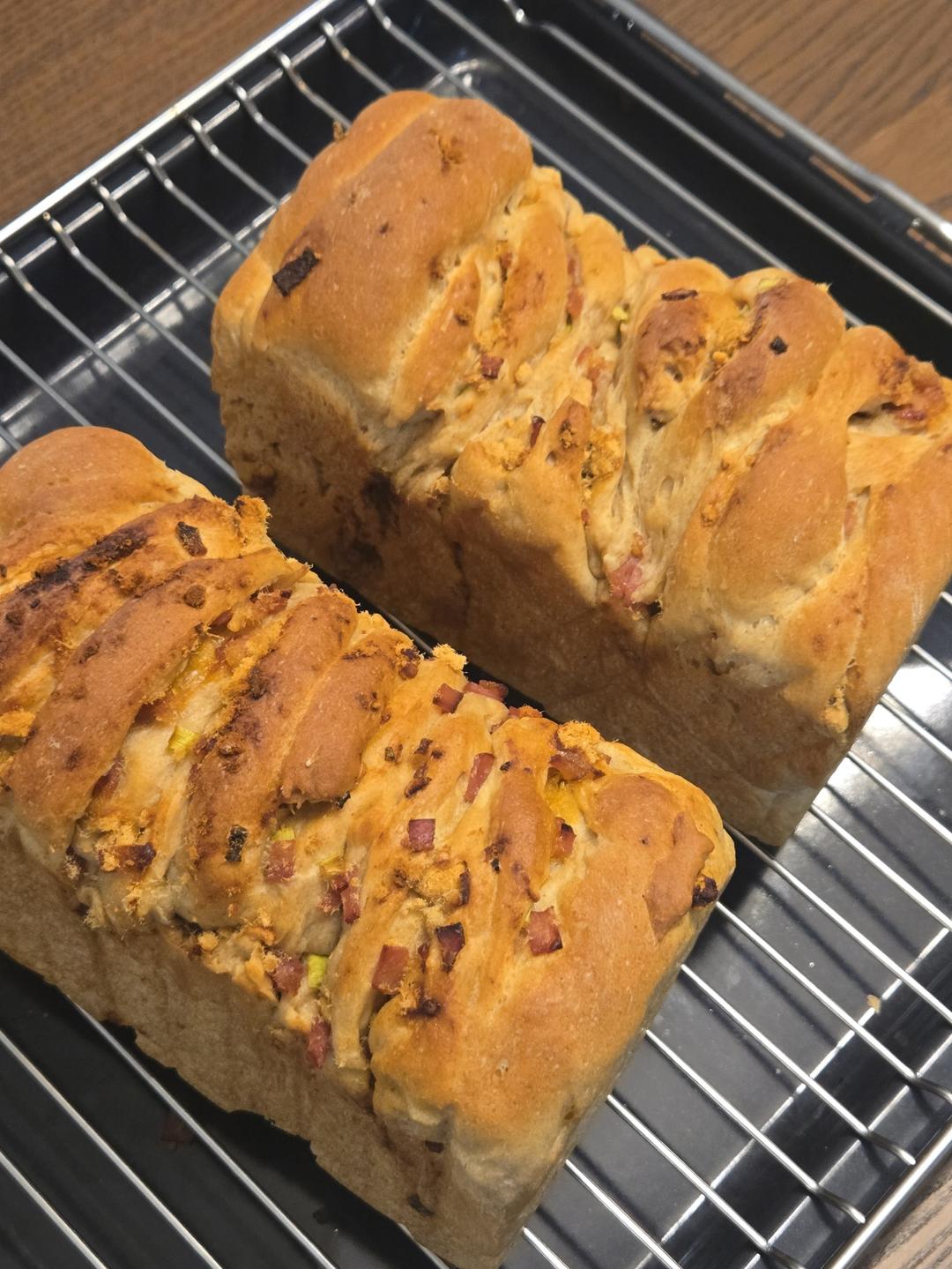 咸味面包天花板！香葱肉松吐司🍞