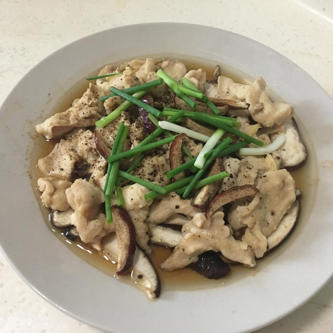 低脂高蛋白·香菇蒸鸡胸