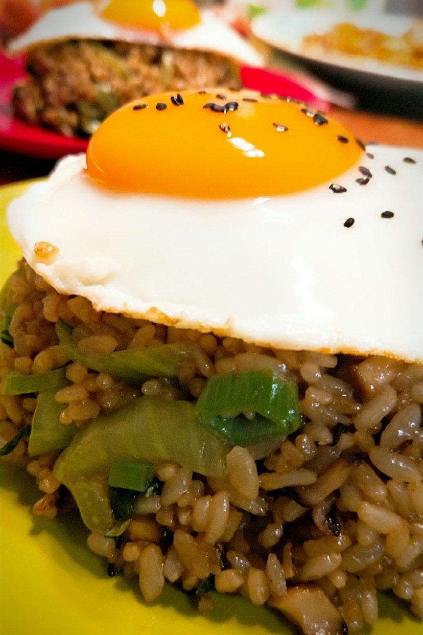香菇油菜炒饭