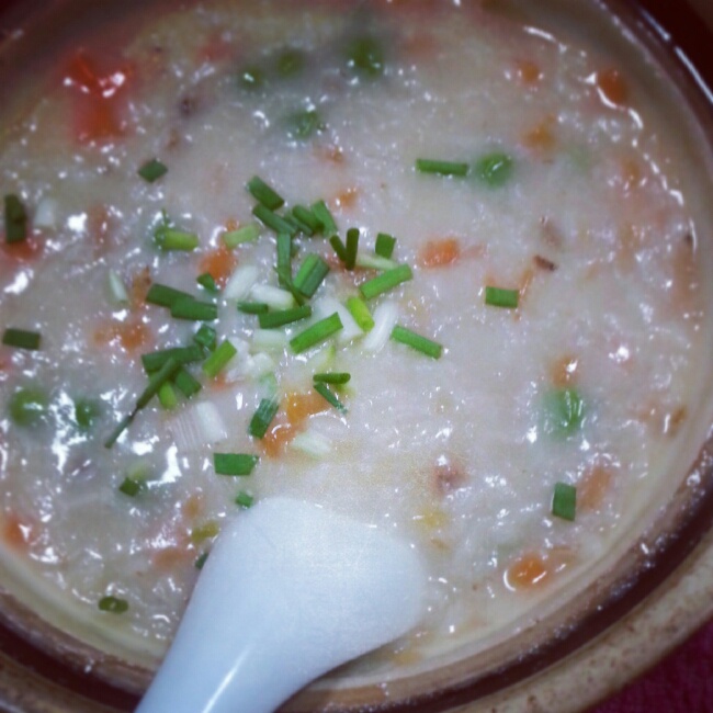 蔬菜虾仁粥