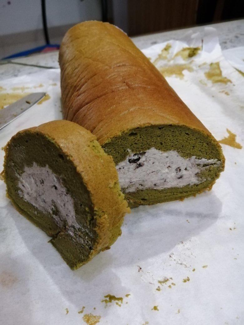 抹茶蜜豆蛋糕卷