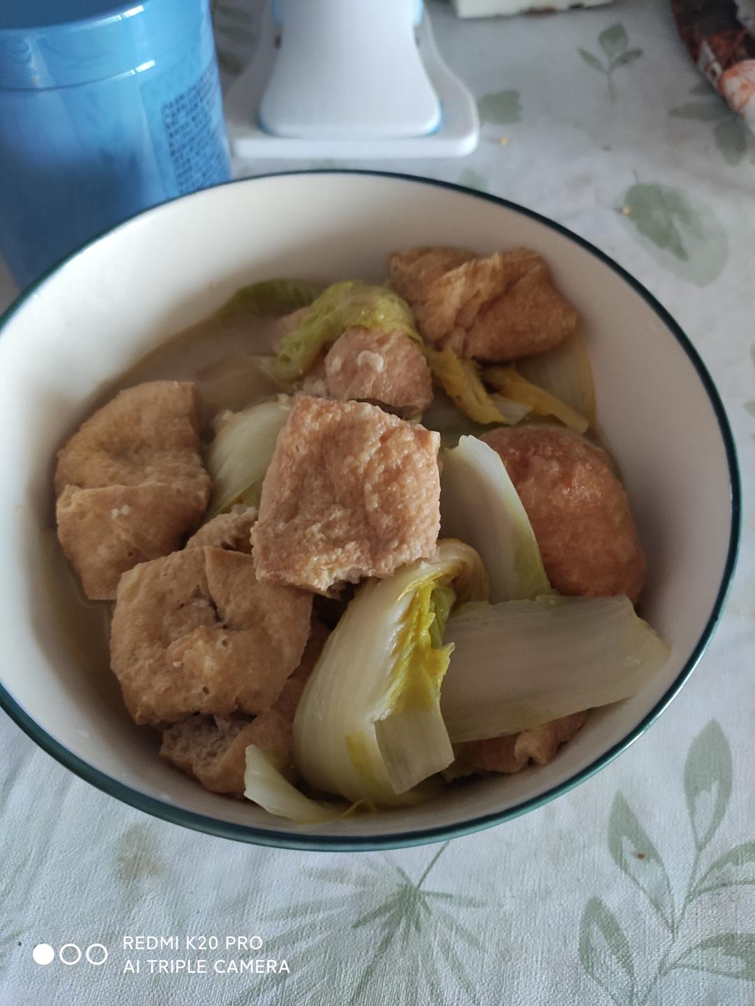 好吃到连汤汁都不剩的白菜焖豆泡，给肉都不换