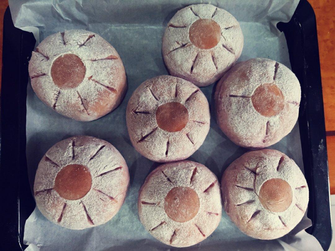 🌼全麦｜南瓜｜麻薯乳酪花朵软欧面包｜软糯拉丝