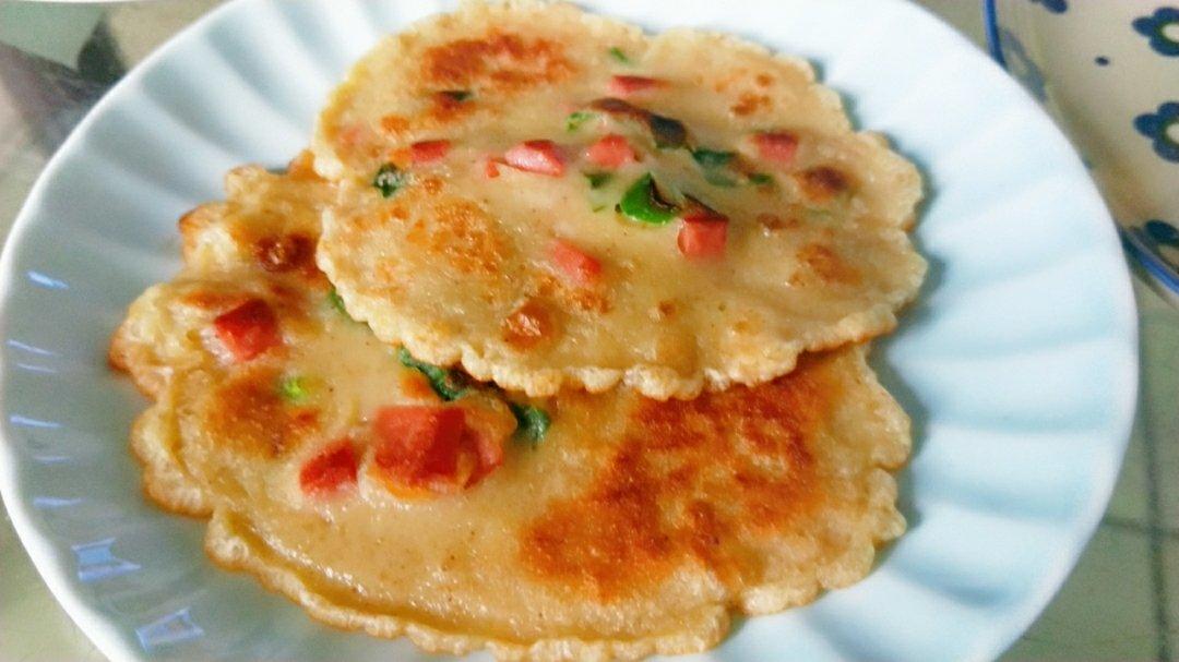黑豆浆+葱花豆渣饼